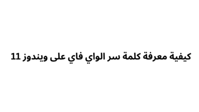 كيفية معرفة كلمة سر الواي فاي على ويندوز 11