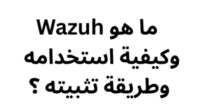 _ وكيفية استخدامه وطريقة تثبيته ؟ Wazuhما هو